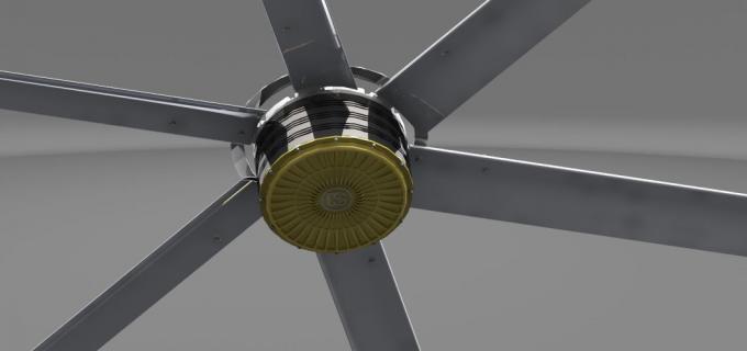 промышленный циркуляционный вентилятор Hvls с мотором Pmsm для энергосберегающего и воздушного охлаждения