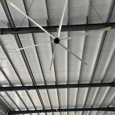 Хорошая цена. Диаметр вентилятора 8FT-24FT PMSM Двигательный HVLS потолочный вентилятор для цеха по производству кабелей онлайн