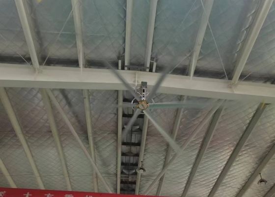 Хорошая цена. 1.5kw PMSM Motor Al Mg Alloy Гигантские потолочные вентиляторы 380AC для внутренних спортивных помещений онлайн