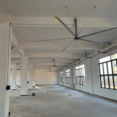 Хорошая цена. потолочные вентиляторы 220V 1.5kw высокообъемные HVLS промышленные с электрическим двигателем постоянного магнита онлайн