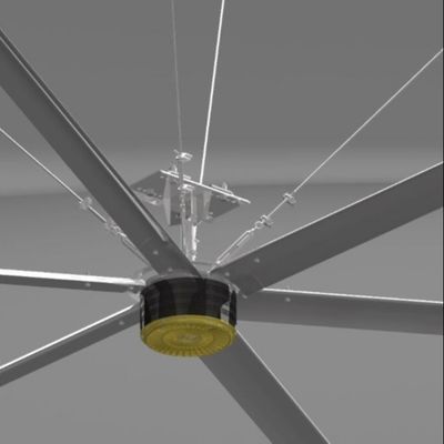 Хорошая цена. 58rpm Pmsm дополнительные большие HVLS промышленные потолочные вентиляторы в 16 ног для склада и фабрики онлайн