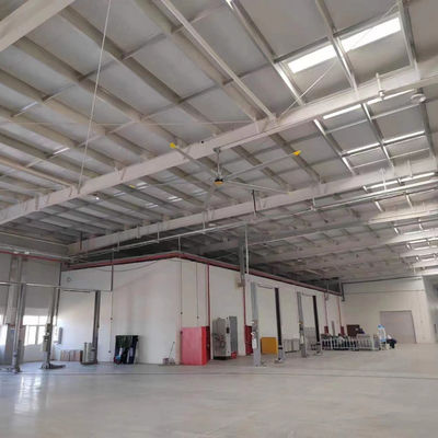 Хорошая цена. Потолочный вентилятор Hvls мотора Pmsm 5 лезвий промышленный в новой фабрике Byd автомобиля энергии онлайн