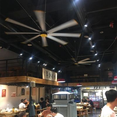 Хорошая цена. Al-Mg Alloy Blade 2,4 м Бесчещевой потолочный вентилятор HVLS для гостиничных или бытовых энергосбережений онлайн