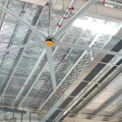 Хорошая цена. 3 7,3m 24FT HVLS Промышленный большой потолочный вентилятор для хранилища ресторана Серебро Алюминий онлайн