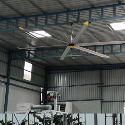 Хорошая цена. Sliver Grey 5,0m 16FT Большой потолочный вентилятор HVLS для охлаждения и вентиляции воздуха онлайн