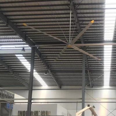 Хорошая цена. 380V/220V 1.5KW HVLS промышленный потолочный вентилятор для энергосберегающего охлаждения на складах онлайн