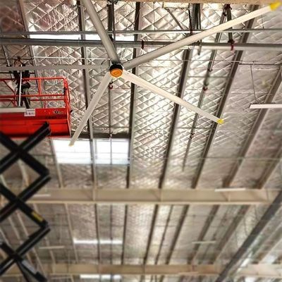 Традиционный HVLS электрический потолочный вентилятор с 6 алюминиевыми лезвиями