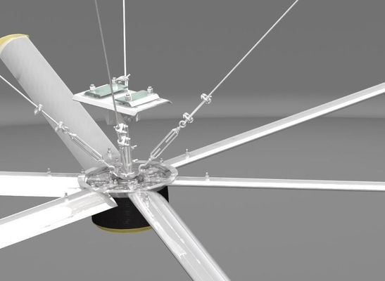 Хорошая цена. 6.0M 20 футов Pmsm Моторная комната Шесть лезвиев Большие HVLS вентиляторы онлайн